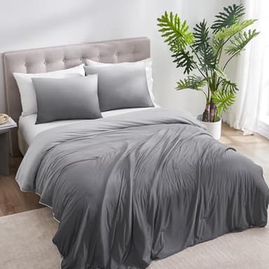 Marchpower Cooling Comforter Queen Size for Hot Sleepers, Lightweight Silky Soft Summer Cooling Blanket, Gradient Comforter - Image 1