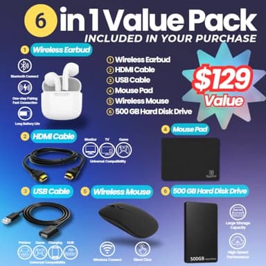 HP 14” Flagship Laptop 2025 AI-Powered Computer, Office Lifetime, Student Business, 4-Core Intel CPU, 16GB RAM 628GB Storage (128GB UFS+ 500GB Ext), Long Battery HubxcelAccessory Win 11 Pro Lavender - Image 2