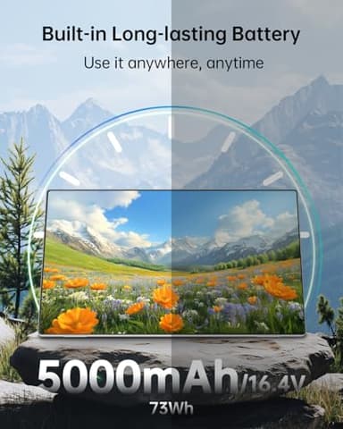 KTC 25 Inch Portable TV - Smart Touch Screen with Google Play, Android 14, Qualcomm 8G RAM+128G Storage, 1080P Smart Handy TV with 8MP Camera and Battery, Touchscreen Monitor for Camping, Bathroom - Image 6