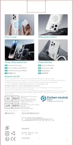 ESR Classic Hybrid Magnetic Case with HaloLock, Compatible with MagSafe Wireless Charging for iPhone 14 Pro Max Case, Shockproof Military Standard Protection, Scratch-Resistant Back, Clear Black - Image 11