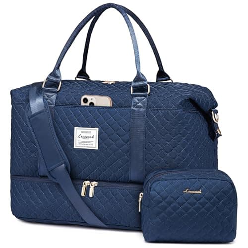 LOVEVOOK Travel Duffle Bag,Weekender Bags for Women with Shoe Compartment,Carry on Overnight Bag with Toiletry Bag,Gym Duffel Bag with Wet Pocket,Hospital Bags for Labor and Delivery - Image 1