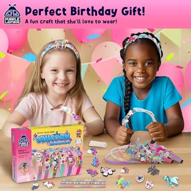 PURPLE LADYBUG Unicorn Headband Making Kit - Unicorn Crafts for Girls Ages 4-9, Birthday Gifts, DIY Hair Accessories Set, Great Summer Activity for Girls - Image 2