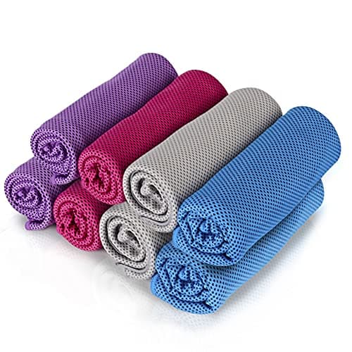 8Packs Cooling Towel (40"x 12"), Ice Towel, Microfiber Towel, Soft Breathable Chilly Towel Stay Cool for Yoga, Sport, Gym, Workout, Camping, Fitness, Running, Workout & More Activities - Image 1