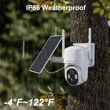 4G LTE Cellular Security Camera No Internet Needed, Solar No wifi Security Camera Outdoor Wireless With SIM Card Jobsite, 2K Color Night Version, 360 Live View, Motion Detection, 2-Way Audio - Image 9
