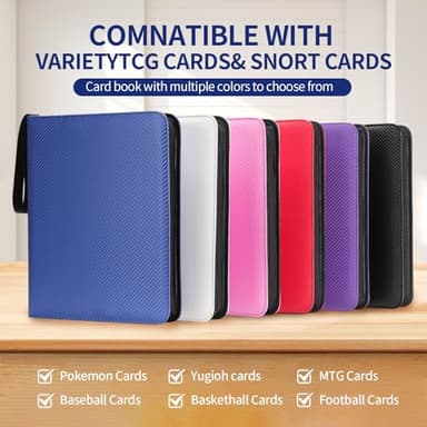 Premium 9-Black Pocket Card Binder – 720 Collection Binder Folder Card Album Card Holder Fit for MTG Football Play Cards (Black, 9 Pocket) - Image 5