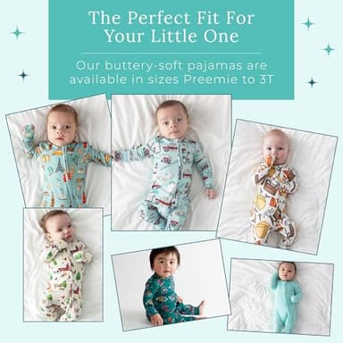 Posh Peanut Convertible Baby Sleepers - Boys Footless Baby Pajamas with 2 Way Zipper for Easy Diaper Changes - Image 7