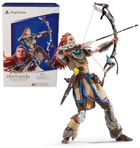 PlayStation Horizon Forbidden West, Deluxe 6” Aloy Action Figure with 15 Accessories, The Shapes Collection, for PS5 Fans & Collectors Ages 17+ - Image 1