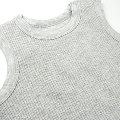 HonestBaby Sleeveless Rib Coverall and Beanie set Organic Cotton for Baby Boys, Girls, Light Gray Heather, 24 Months - Image 2
