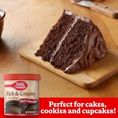 Betty Crocker Rich & Creamy Gluten Free Dark Chocolate Frosting, 16 oz. (Pack of 8) - Image 3
