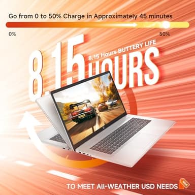 HP 2025 Touchscreen Laptop, 17.3" HD+ 250nit, AMD Ryzen 5 7430U(Up to 4.3 GHz), Radeon Graphics, 32 GB RAM, 1 TB SSD, Copilot-Ai Chat, Wi-Fi6, Long Battery Life, AI Noise, Windows11 Pro, w/Accessories - Image 5