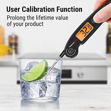 ThermoPro TP605 Instant Read Meat Thermometer Digital for Cooking, Waterproof Food Thermometer with Backlight & Calibration, Digital Probe Cooking Thermometer for Kitchen, Outdoor Grilling and BBQ - Image 4