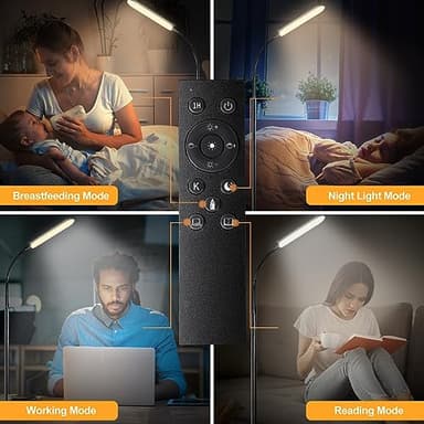 marctronic Floor Lamp 2 Pack, 18W 1800LM Bright LED Floor Lamp with 2 Remotes & Works with Smart Plug, Dimmable Timing Eye Caring Standing Reading Floor Lamps for Living Room Bedroom Office - Image 5