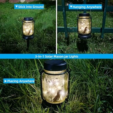 Dog Solar Garden Lights, Garden Decor, Yard Decor, Dog Lamp, Gift for Dog Loves, Gifts for Girls, Patio Outdoor Porch Waterproof Solar Lanterns, Solar Powered Outdoor Decor Lights - Image 4