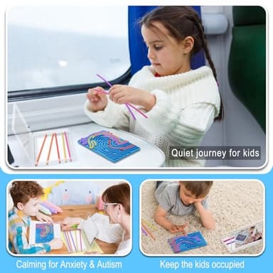 Sensory Fidget Toys for Kids Toddler Boys ,Sensory Activity Board for Stress Anxiety Autistic ADHD, Calm Down Travel Airplane Essentials Toys for 3+ Year Old, Stuffers Gifts for Teen Girls - Image 4