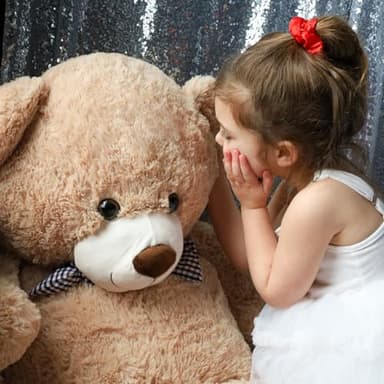 Toys Studio Giant Teddy Bear Plush Stuffed Animals for Girlfriend or Kids 47 Inch, (Light Brown) - Image 6