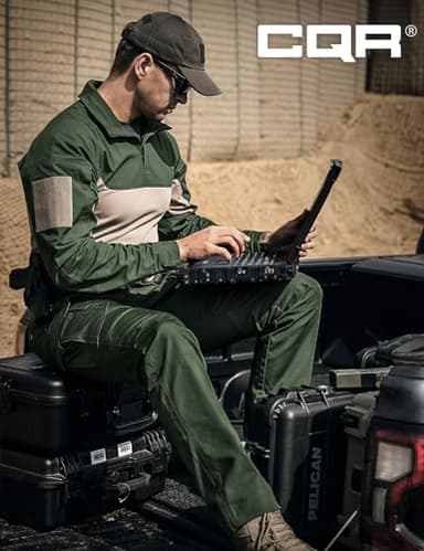CQR Men's Tactical Pants, Water Resistant Ripstop Cargo Pants, Lightweight EDC Work Hiking Pants, Outdoor Apparel, Raider Mag Pocket Green Kelp, 34W x 34L - Image 4