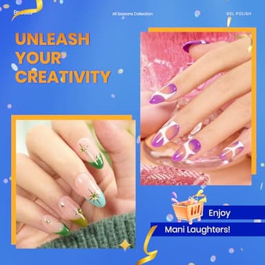 Beetles Gel Nail Polish Set 20 Colors White Black Nude Gel Polish with Base Coat Matte Glossy Top Coat Trendy Colors Uv LED Lamp Nails Gifts for Women Vibrant Subtle - Image 4