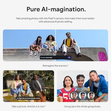 Google Pixel 9 - Unlocked Android Smartphone with Gemini, 24-Hour Battery, Advanced Camera, and 6.3" Actua Display - Peony - 128 GB - Image 2