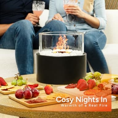 Roundfire Halo - Tabletop fire Pit with Smores Kit - Ethanol Fire Pit, Fire Bowl, Table Top Fire Pit, Mini Personal Fireplace for Indoor & Garden - Gifts for Men Women Housewarming Birthday - Image 3