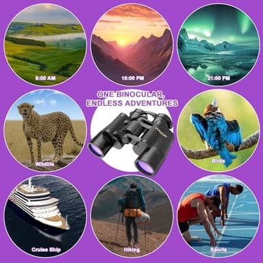 25x40 Binoculars for Adults High Powered with Compass, Compact HD Waterproof Binoculars for Bird Watching, Hunting, Concerts, Travel & Outdoor Adventures - Image 8