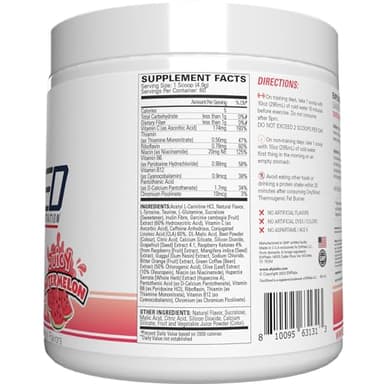 EHP Labs OxyShred Pre Workout Powder - Preworkout Powder with L Glutamine & Acetyl L Carnitine, Energy Boost Drink - Juicy Watermelon, 60 Servings - Image 7