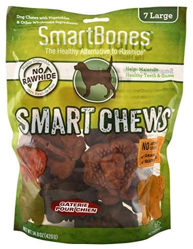 SmartBones Smart Chews, Rawhide Free Dog Chews Made with Real Chicken and Vegetables, 7 Count Large - Image 1
