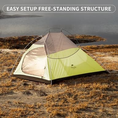 Naturehike Cloud-Up 2 Person Tent Lightweight Backpacking Tent with Footprint - Free Standing Ultralight Camping Hiking Backpack Tents Two Person Tent - Image 5