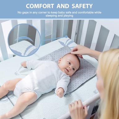 voomf Trifold Pack and Play Mattress, 38"x26" High Density Foam Pack N Play Mattresses for Baby Toddler, Portable Travel Crib Mattress for Pack N Play with Carry Bag, - Image 4