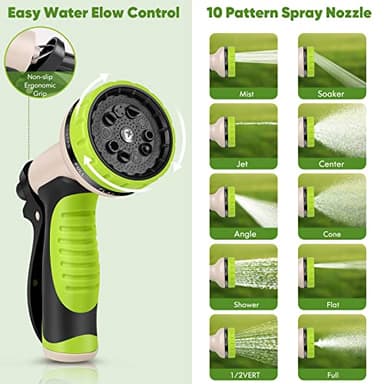 Garden Hose 150ft, Metal Stainless Steel Water Hose with 10 Function Nozzle Flexible, Lightweight, Kink-Free, Pet Proof, Puncture Proof Hose for Yard, Outdoor - Image 5