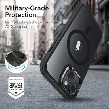 ESR for iPhone 15 Case, Compatible with MagSafe, Military-Grade Protection, Yellowing Resistant, Scratch-Resistant Back, Magnetic Phone Case for iPhone 15, Classic Series, Clear Black - Image 5