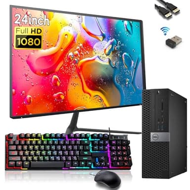 Dell OptiPlex 3420 SFF PC Desktop Computer, with 24" FHD(1920x1080) Monitor, Intel i5-6500U 3.2GHz, 16GB DDR4, 256GB SSD, Keyboard&Mouse, USB WiFi, Win 10 Pro(Renewed) - Image 2