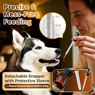 POPPAW Dog Calming & Melatonin Drops, Day & Night Calm Support Set, Anxiety & Stress Support Calming Treat, Enhance Calmness & Sleep for Separation, Travel, Fireworks & Thunder, Bacon Flavor, 2 FL.Oz - Image 2
