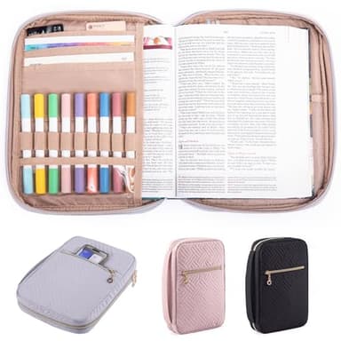APLUFINE Bible Cover for Women - Soft Carrying Book Case With Accessories - Holder for Girls - Carrier Sleeve - Church Bag - Image 1