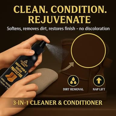 Leather Hero Suede & Nubuck Care Kit – Compatible with UGG Boots, Sheepskin & Winter Suede – 6-Piece Cleaner, Conditioner, Protector, Deodorizer, Brushes & Eraser - Image 8