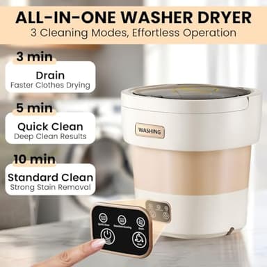 small portable washing machine15L with Spin Basket – Small Washer portable for Underwear, Delicate Clothes, and Light Laundry – Ideal for Apartments, Dorms, Hotels, and Camping. - Image 2