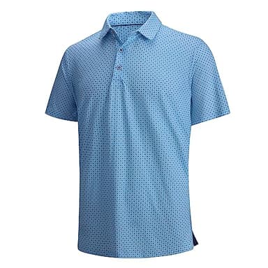 Damipow Mens Golf Shirts Dry Fit Performance Polo Short Sleeve Moisture Wicking Shirt,Dot,XL - Image 1
