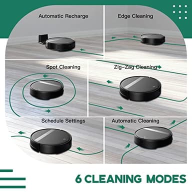 Kilgone Robot Vacuum and Mop Combo 2300Pa for Pet Hair | Robotic Vacuum Cleaner with WiFi/Alexa/App | Auto Recharge & Tangle-Free | Ultra-Slim Quiet 2.8" for Hard Floors, Low-Pile Rugs - Image 4