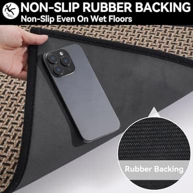 YDKGL Door Mat Entrance 24x35, Dirt Resistant and Absorbent, Non-Slip Rubber Backing Floor Mats, Easy Clean Low-Profile Doormat for Entryway, Front Door, Inside Entrance, Black - Image 7