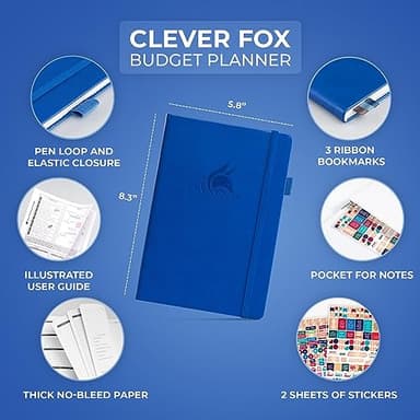 Clever Fox Budget Planner - Expense Tracker Notebook. Monthly Budgeting Organizer, Finance Logbook & Accounts Book, Bill Tracker, A5 (Royal Blue) - Image 2