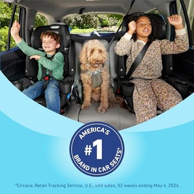Graco SlimFit 3-in-1 Convertible Car Seat, Ultra-Space-Saving Design, Darcie, Suitable for Rear and Forward-Facing, Highback Booster Seat with 10-Position Headrest - Image 3
