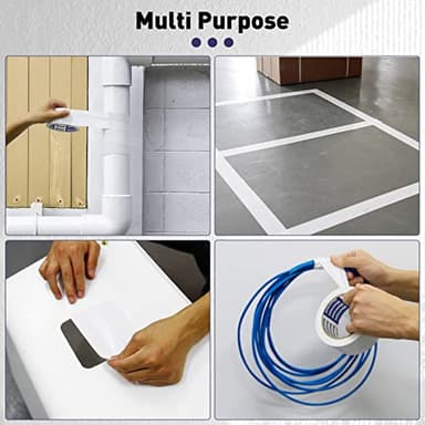 Maxwel Manufacturing Duct Tape White Heavy Duty - 1.88 in 35 Yds Waterproof No Residue Strong Adhesive Duct Tape Tearable for Indoor Outdoor Use,Multi Purpose Home Repair - Image 2