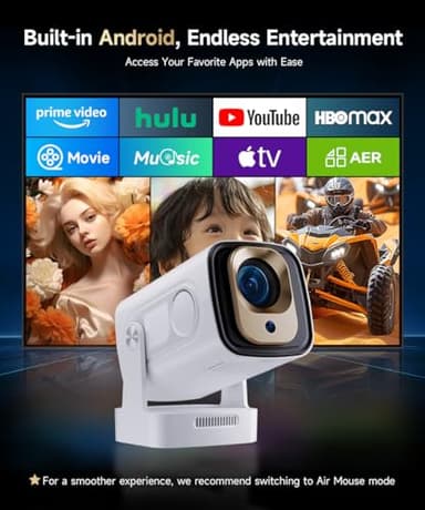 【Auto Focus&1080P】Magcubic Mini Smart Projector with 4K Support, Portable Projector with Wifi and Bluetooth, 5W Speaker, Built in Apps, Voice Control, Outdoor Movie Projector - Image 7
