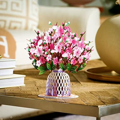 Paper Love HugePop 3D Cherry Blossom Pop Up Card with Detachable Paper Flower Bouquet, Gift for Birthday, Wedding, Thank You, All Occasions - Jumbo 10" x 14" Cards - Includes Envelope and Note - Image 6