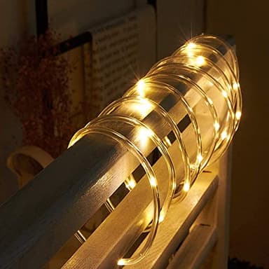 66Ft Rope Lights, 200 LED Waterproof Rope Light, Rope Lights Outdoor Indoor, Rope lighting for Patio, Pool, Bedroom, Living room, Landscape Lighting and Christmas Tree Decorations (Warm White) - Image 7