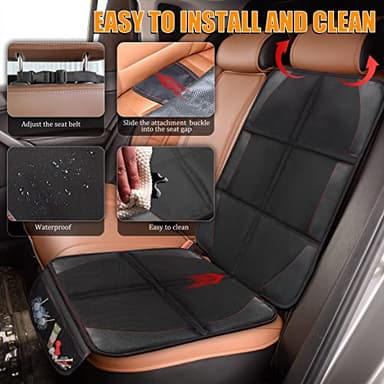 Bacgnyer Car Seat Protector, 1 Pack of Seat Protectors, Thickest Padded 600D Fabric Padding, Waterproof, Durable, Anti Slip Backing, Child Seat Protection, Suitable for Babies, Toddlers, Children - Image 4