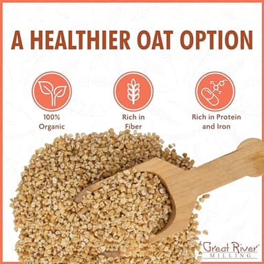 Great River Organic Milling, Oatmeal, Steel Cut Oats, Organic, 22 Ounces (Pack of 4) (Packaging May Vary) - Image 5