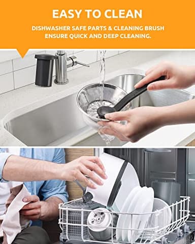 GDOR 800W Juicer Machine, 3” Wide Feed Chute, Dual-Speed Centrifugal Juicer for Fruits & Vegetables, Anti-Drip Function, BPA-Free, Easy to Clean with Brush, White - Image 6