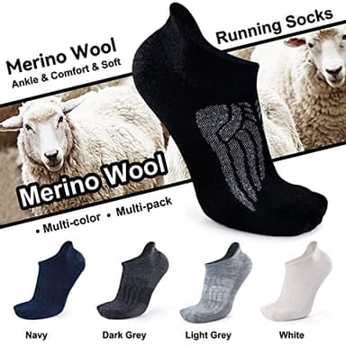 Busy Socks Winter Real Wool Socks Women, Ladies Autumn Fashion Ankle Merino Wool Sport Socks for Cycling Running Tennis Golf, White, Medium, 6 Pairs - Image 4