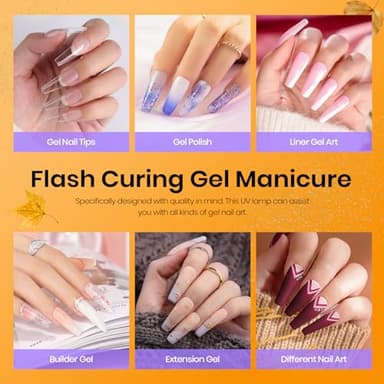 Beetles Mini Uv Light for Gel Nails Flash Curing Innovative with Smart Sensor for Easy and Fast Extension System, Portable Manicure Uv Led Light for Gel Nail Polish Diy - Image 4