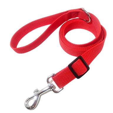 6FT Adjustable Dog Leash, Nylon Dog Leashes for Medium Large Dogs (Red) - Image 1